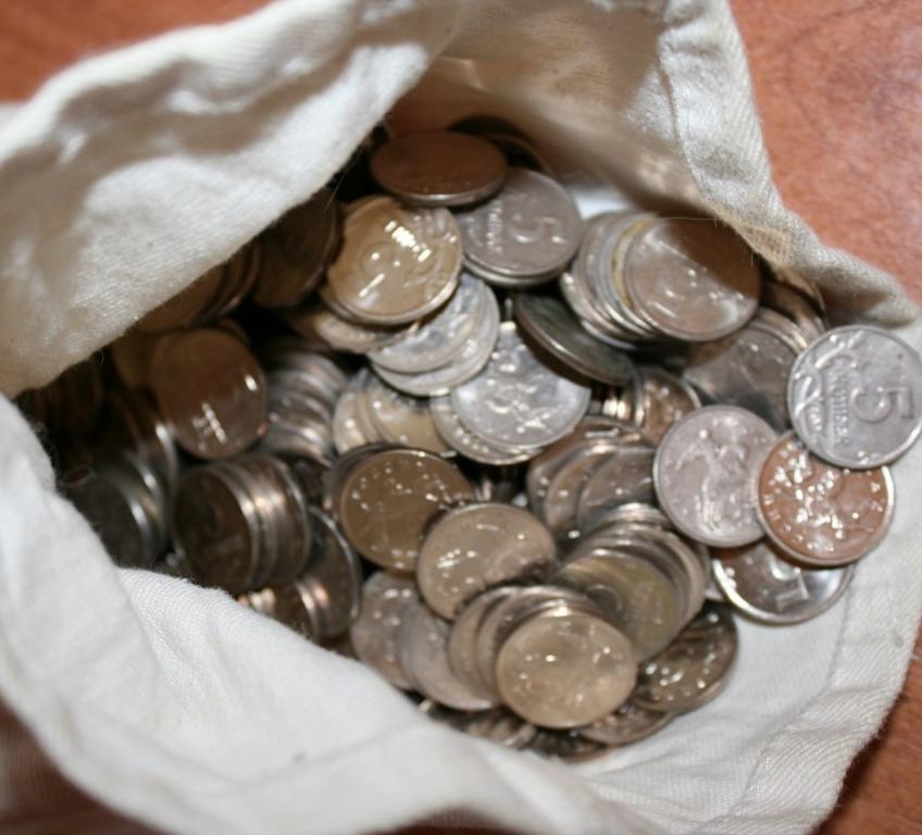 (2008спмд 2000 штук) Мешок монет Россия 2008 год 5 копеек Медь-Никель XF