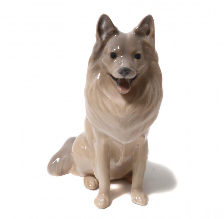 Фарфоровая фигура "Шпиц / Хаски". Royal Copenhagen, 1898-1923 гг.