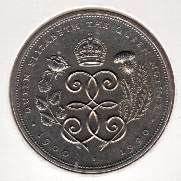 5 фунтов - Великобритания - 1990 - Королева-мать