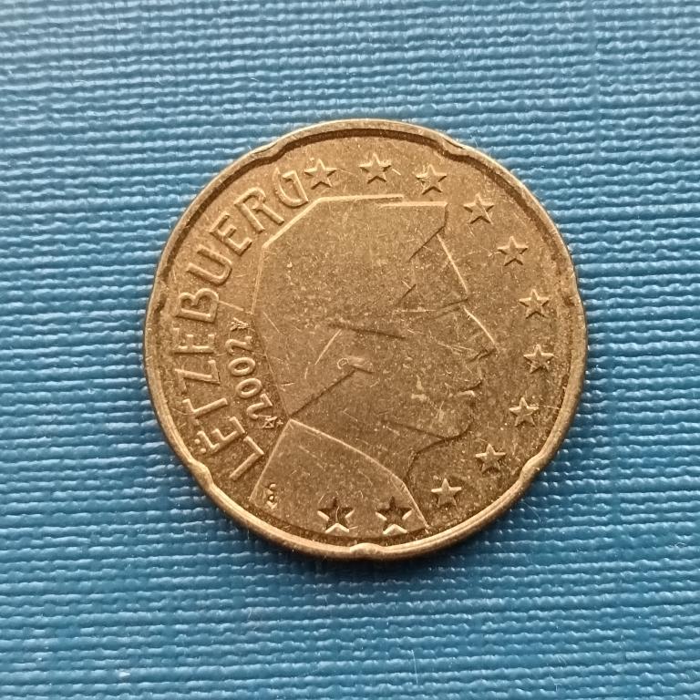 Люксембург 20 евро центов 2002 год лот 12