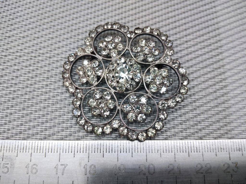 Брошь винтаж СССР. Серебро 875 проба со Звездой