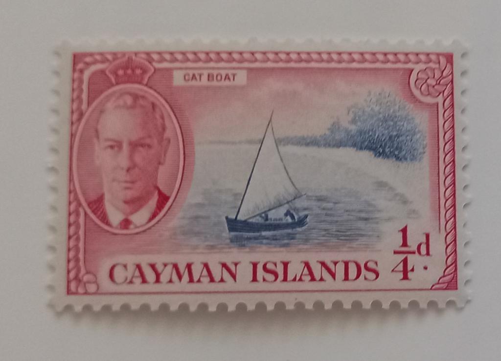 Каймановы Острова  1950 год Флот Кошачья лодка Король Георг VIMNH