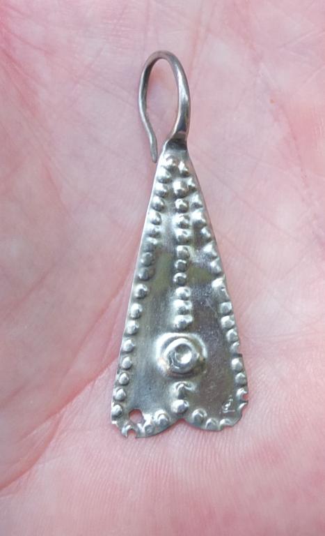 серебряная серьга казачья, серебро, царская Россия