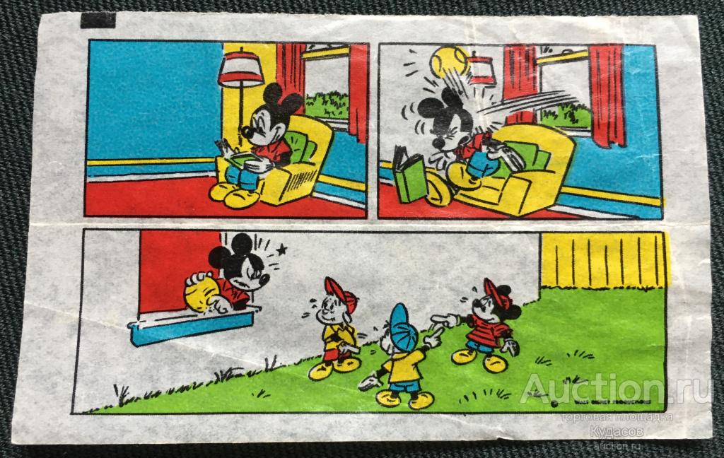 Вкладыш от жевательной резинки Donald. Дональд.