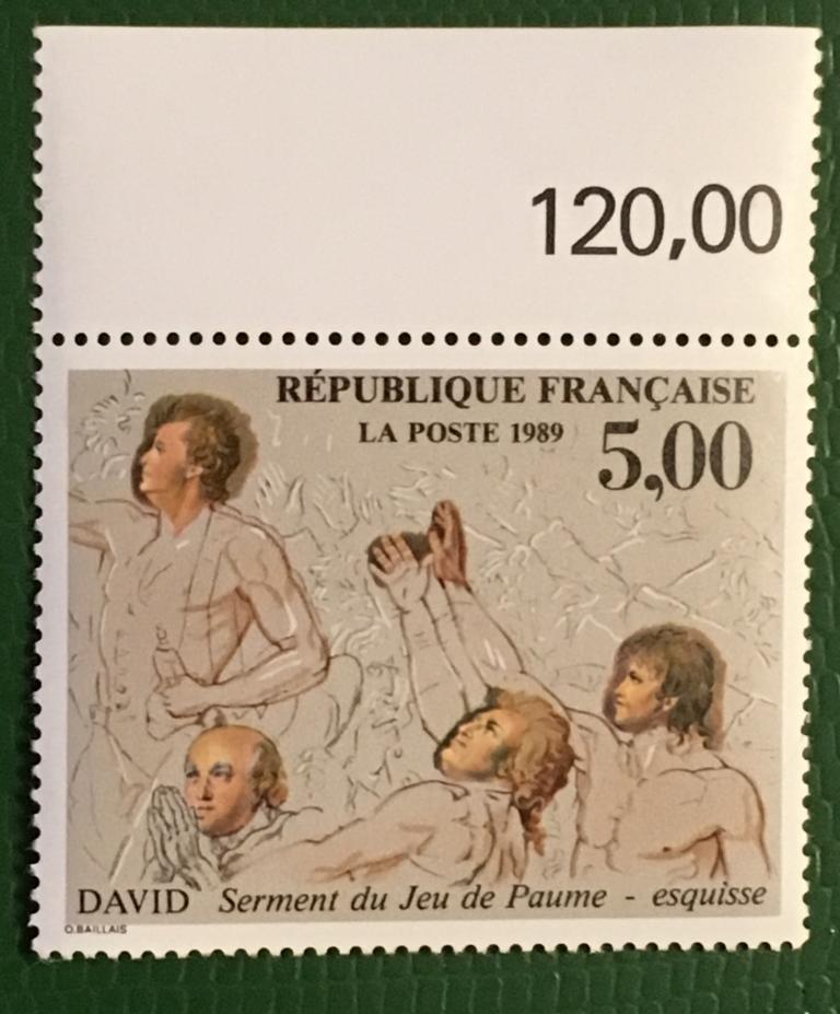 Марка. Давид. Клятва в зале для игры в мяч. Эскизы. Франция.1989 г.