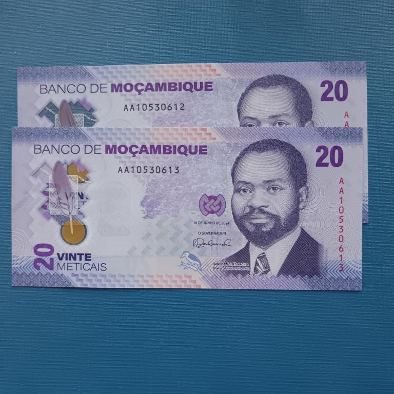 Мозамбик 20 метикал 2024 год  полимер  Пресс альбом 4