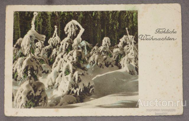 С НОВЫМ ГОДОМ! Рождество Елки в снегу зима чистая Германия