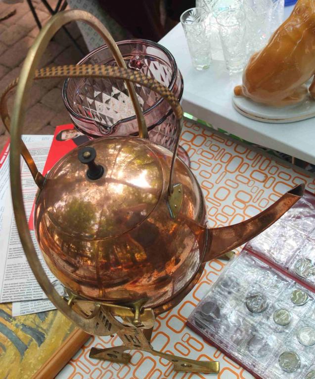 латунная бульотка, литраж на 2 литра, Европа, 19 век