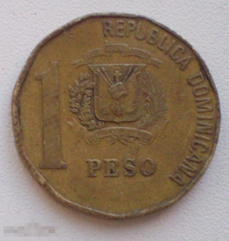 Доминиканская Республика. 1 песо. 1992 г.