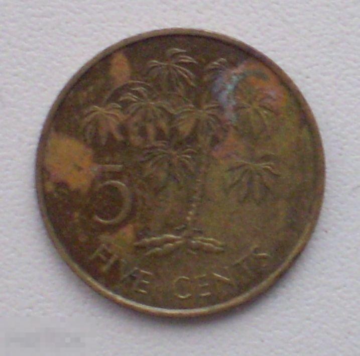 Сейшельские острова Сейшелы 5 центов 1982. Пальма