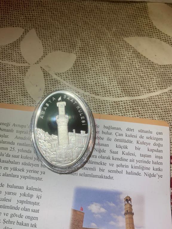 10 Лир Часовая башня в Нигде 2021 Турция Серебро
