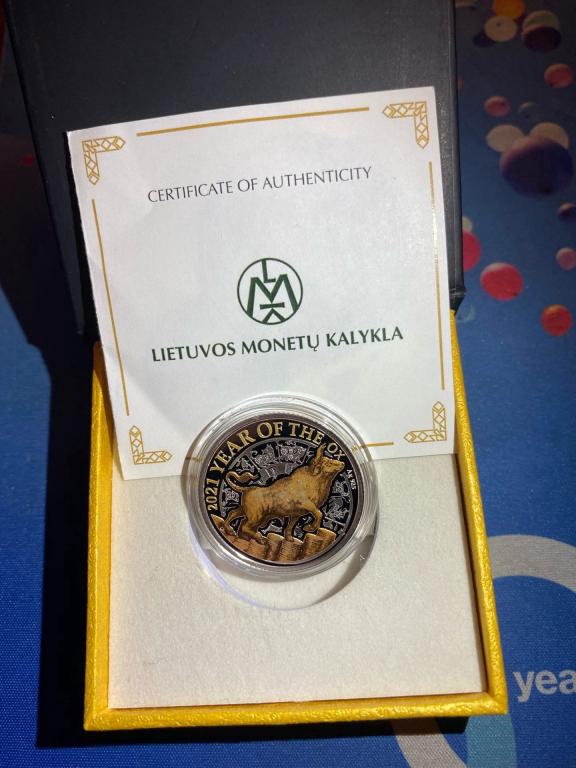 50 Центов Лунный календарь Год Быка 2021 НИУЭ Серебро