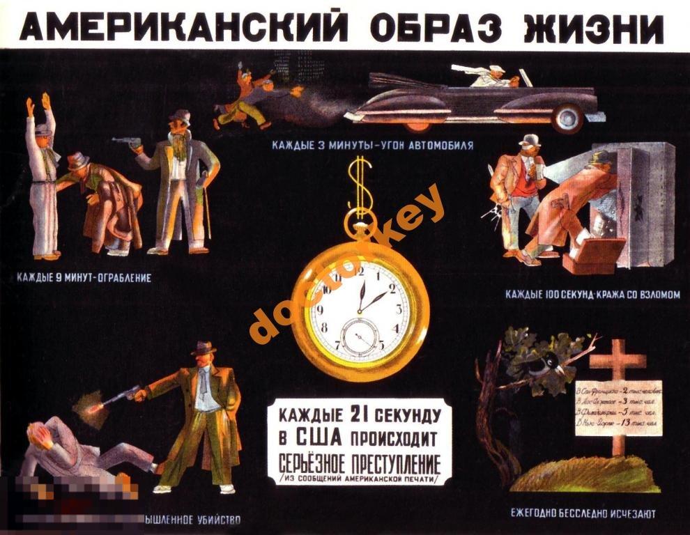 Американский образ жизни. Советский плакат