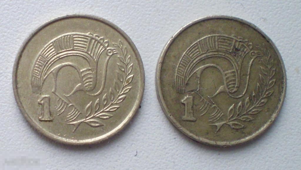 Кипр. 1 цент. 2 шт. 1988, 1994 гг.