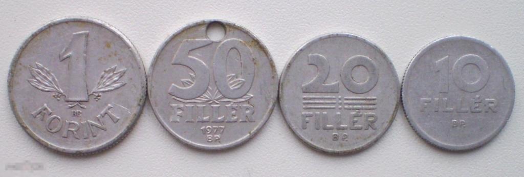 Венгрия 1959-1977. Лот из 4 монет форинт филлеры