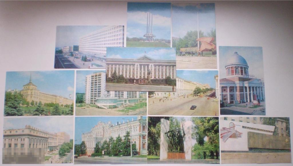 Курск 12 открыток из набора 16 шт 1983 Без обложки