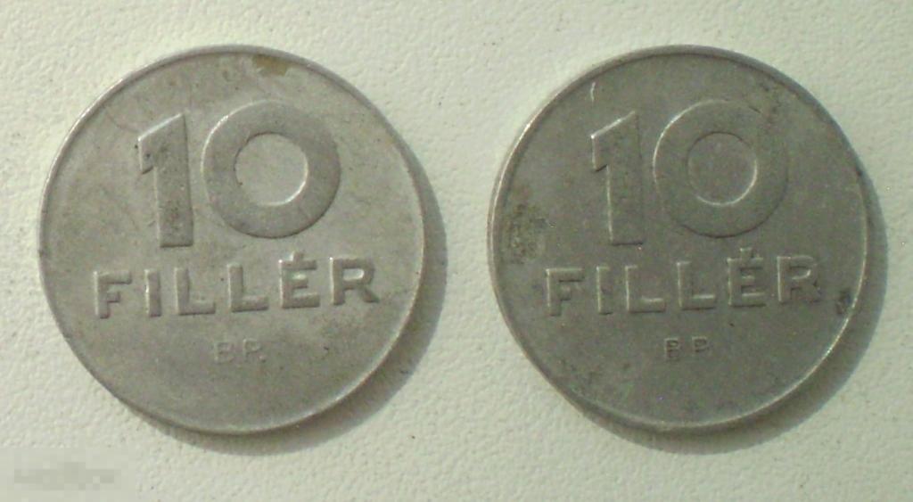 Венгрия. 10 филлеров. 1968, 1982 гг. 2 шт.
