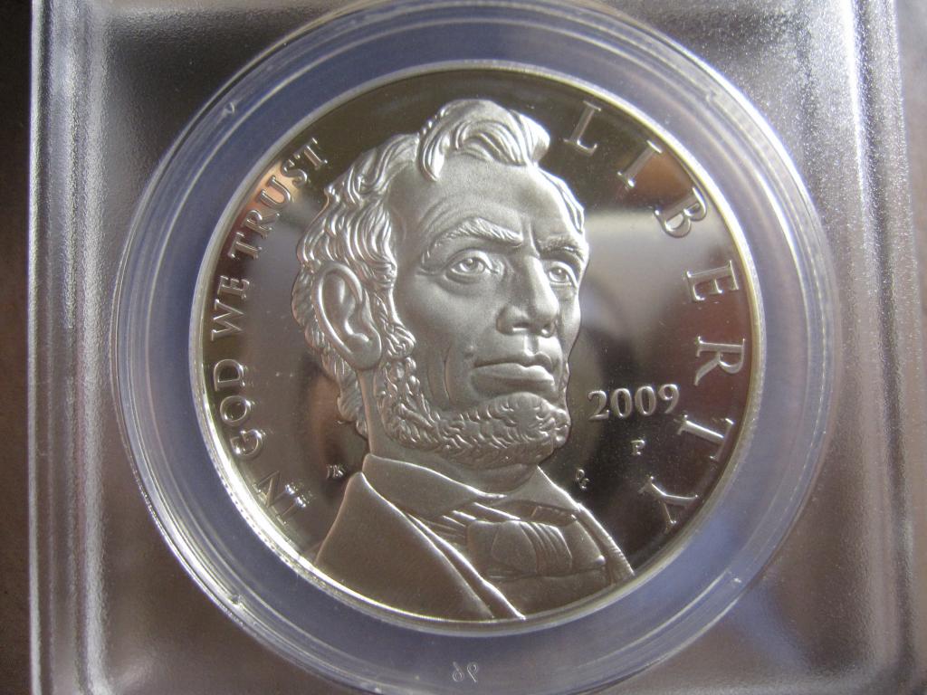 США 1 доллар 2009 P Авраам Линкольн ANACS PF69DCAM слаб СЕРЕБРО ЛЮКС!
