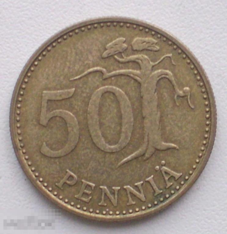 Финляндия. 50 пенни. 1977 г.