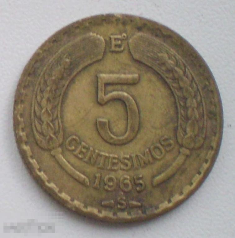 Чили. 5 сентесимо. 1965 г.