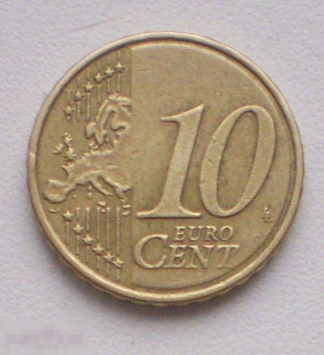 Греция. 10 евроцентов 10 лепта. 2007 г.