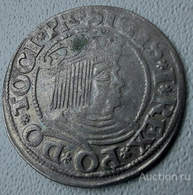Данциг 1 грош 1532 Польша Сигизмунд I Polska Danzig groschen 1532 Sigizmund I