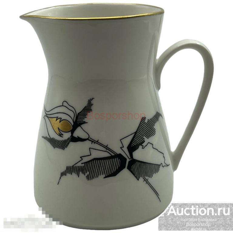 Сливочник "Роза черная", 1970-1991 гг, фарфор, Freiberger, ГДР