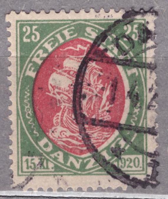 Данциг. 1921 Корабль Парусник