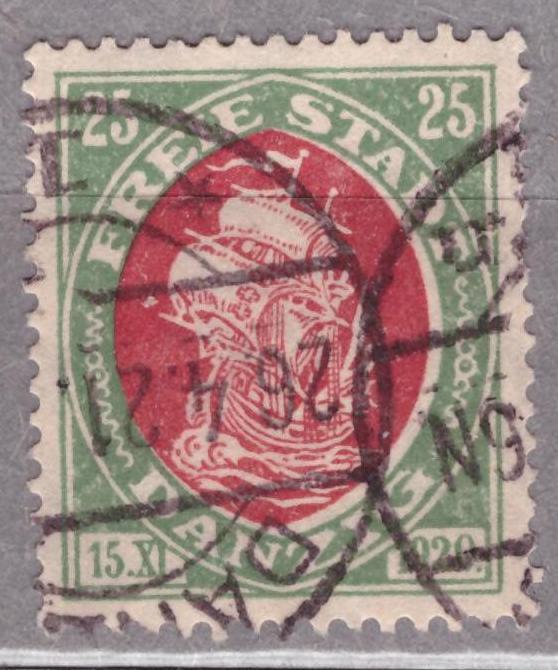 Данциг. 1921 Корабль Парусник