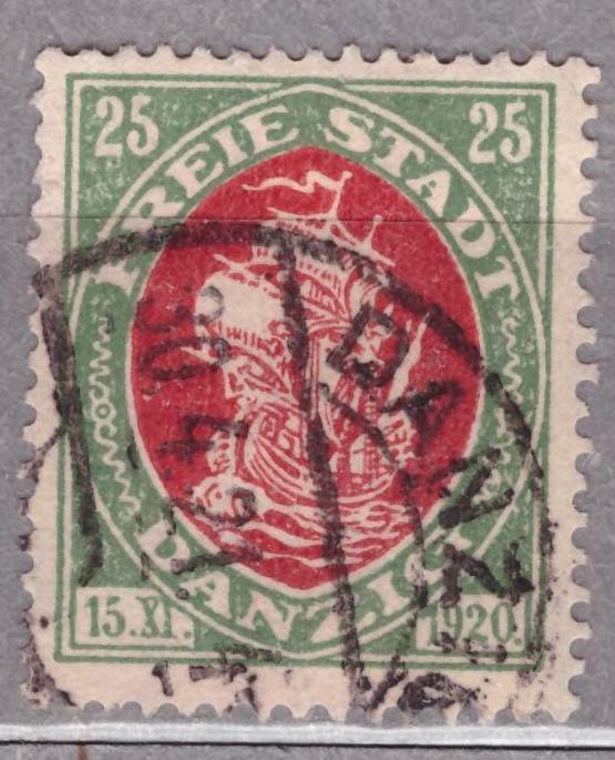 Данциг. 1921 Корабль Парусник