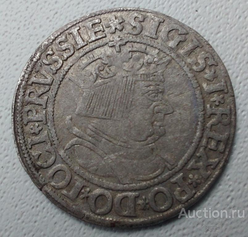 Восточная Пруссия 1 грош 1534 Сигизмунд I Старый, отличная