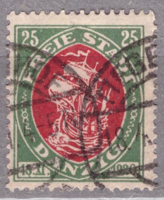 Данциг. 1921 Корабль Парусник