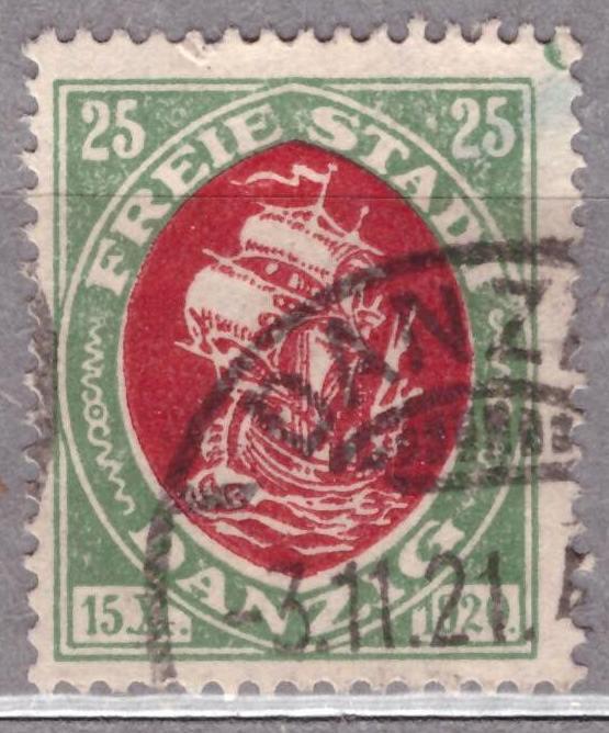 Данциг. 1921 Корабль Парусник