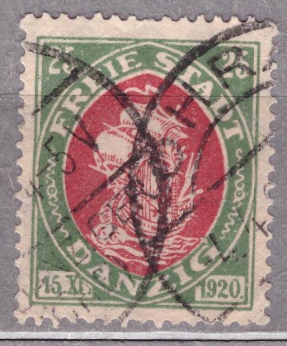 Данциг. 1921 Корабль Парусник