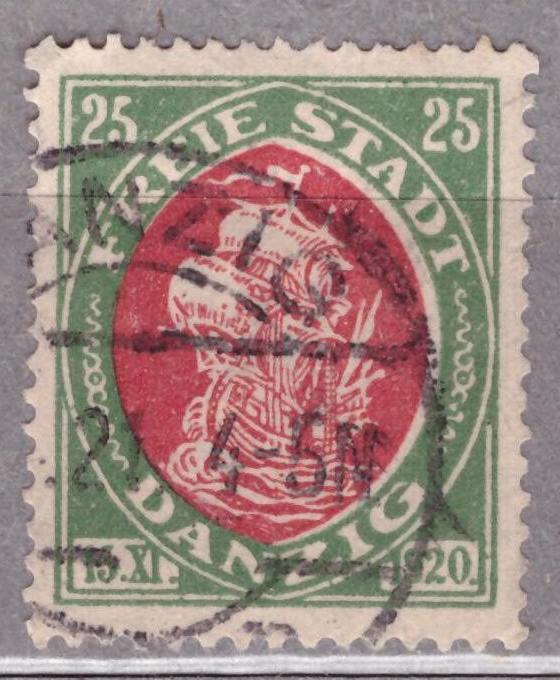 Данциг. 1921 Корабль Парусник