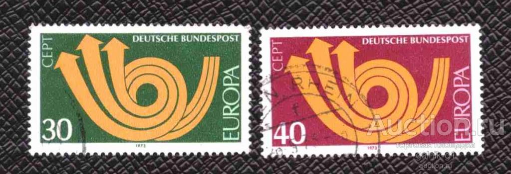 Западная  Германия     ФРГ   гашеная   1973  год    Европа   №  3483