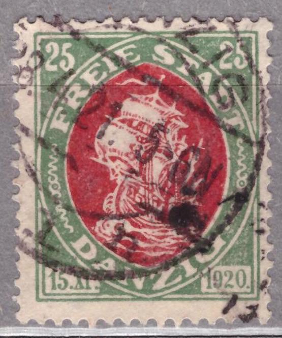 Данциг. 1921 Корабль Парусник