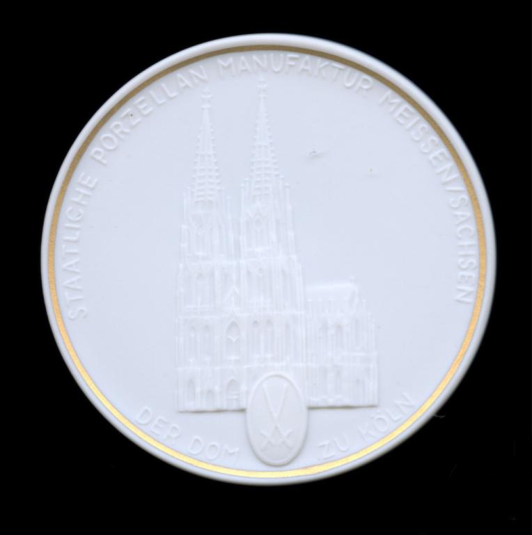 Германия Медаль Kölner Dom Кельнский собор D-65мм Фарфор Мейсен