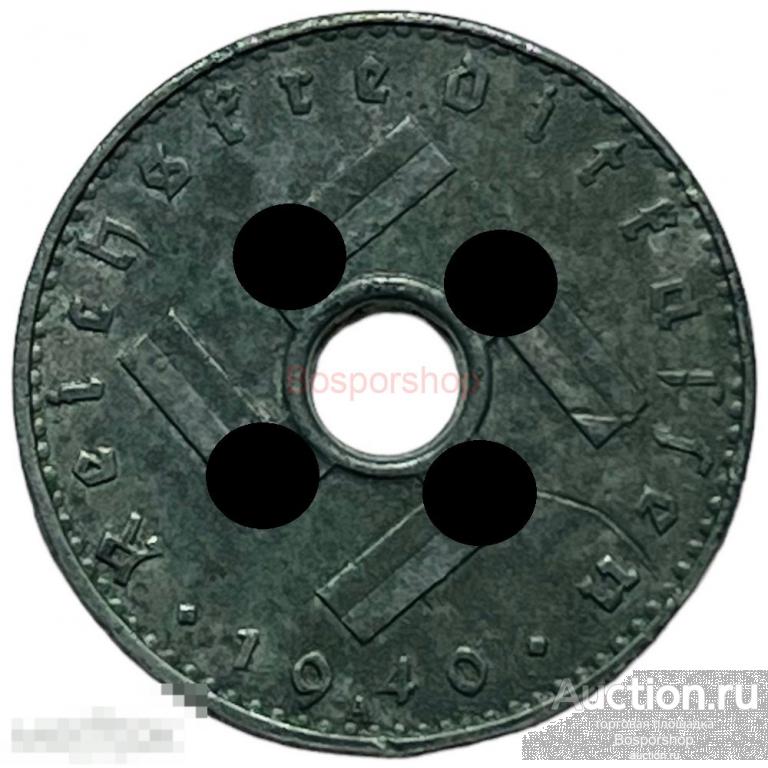 Германия, Третий Рейх 5 рейхспфеннигов 1940 г. (Окупационная монета) (A)