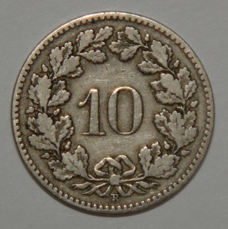 Швейцария 10 раппенов 1881 (К38)