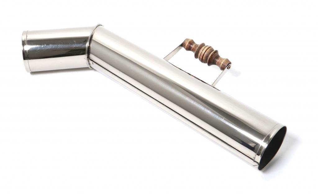 ​Никелированная труба для самовара с деревянной ручкой.