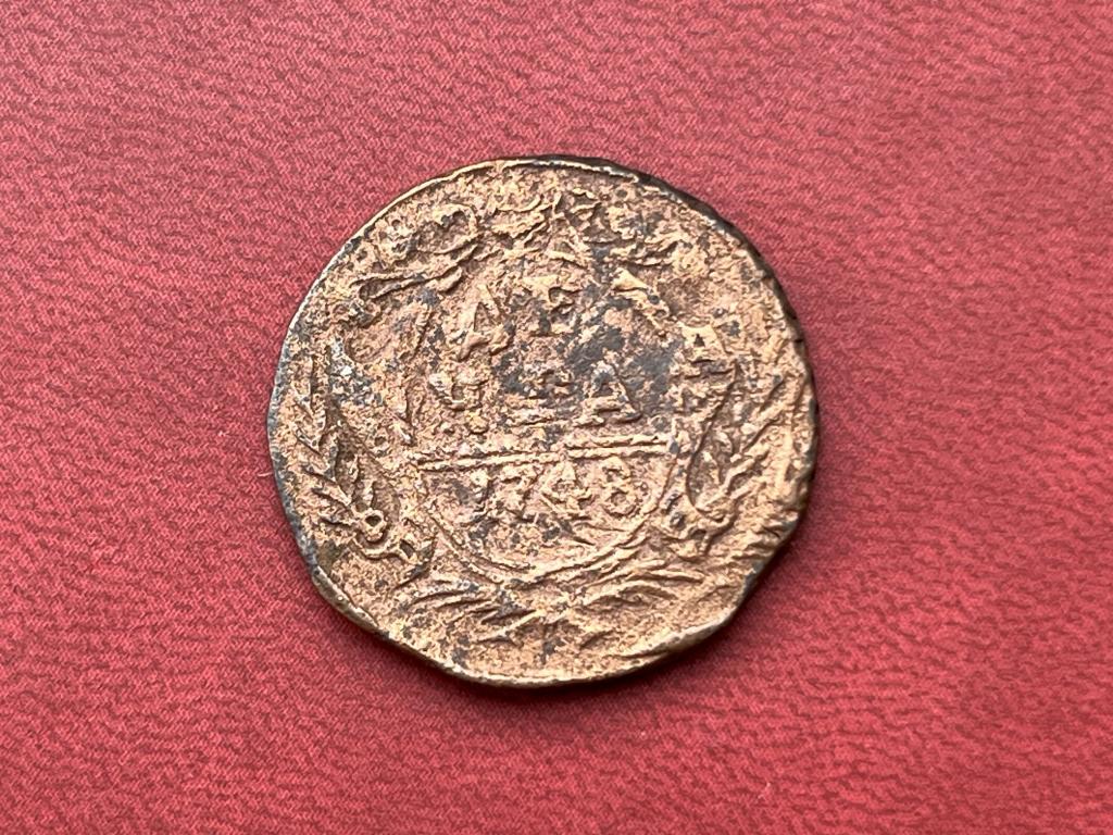 Россия 1748 г Денга Двойной удар