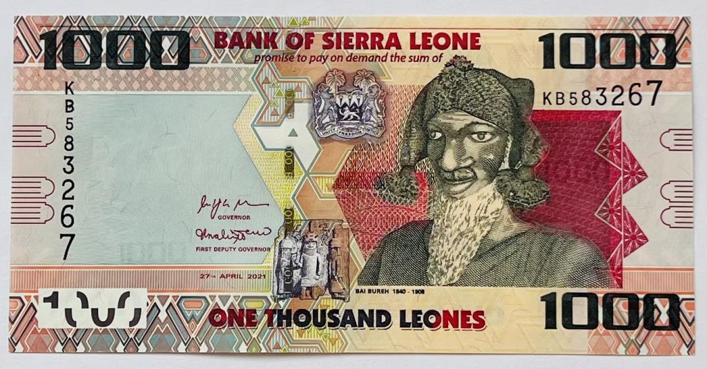 СЬЕРРА-ЛЕОНЕ 1000 ЛЕОНЕ 2021 ГОД ПРЕСС UNC
