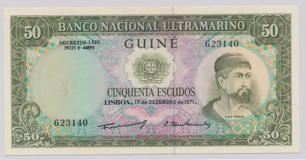 Португальская Гвинея 50 эскудо 1971 Р-4 UNC