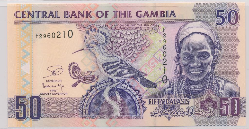 Гамбия 50 даласи 2013 UNC