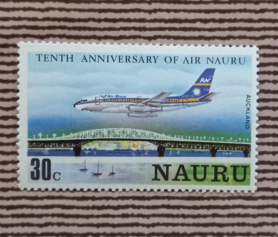 Науру 1980 год 10 Лет Эйр Науру Самолет Боинг 737 MNH