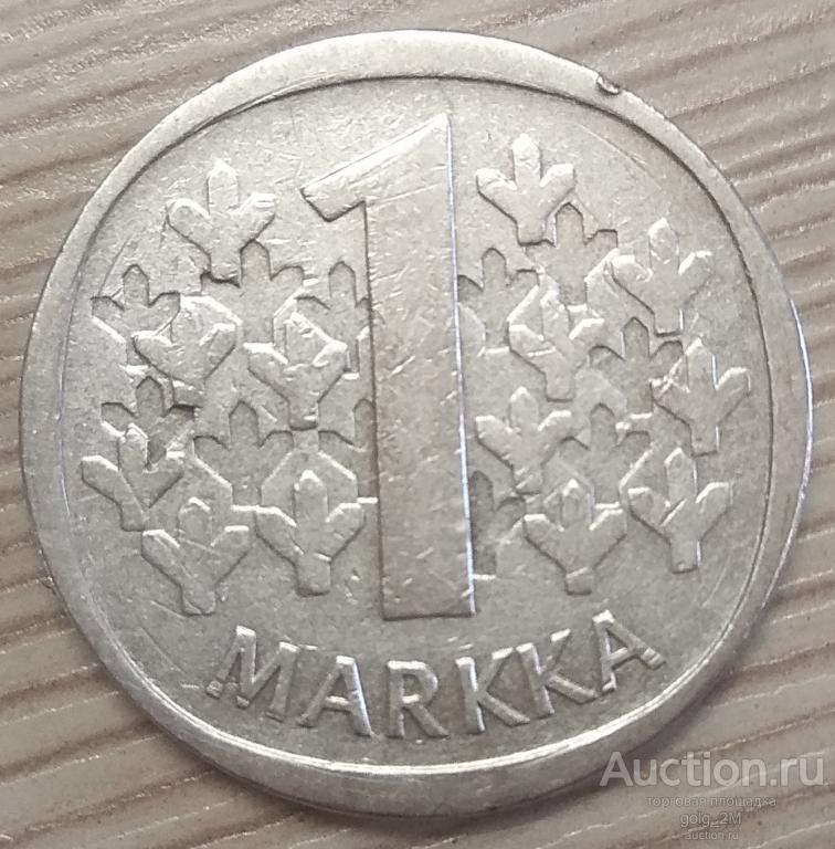 Финляндия 1 марка 1966 г.  Серебро. VF+. Оригинал!!! Недорого!!!