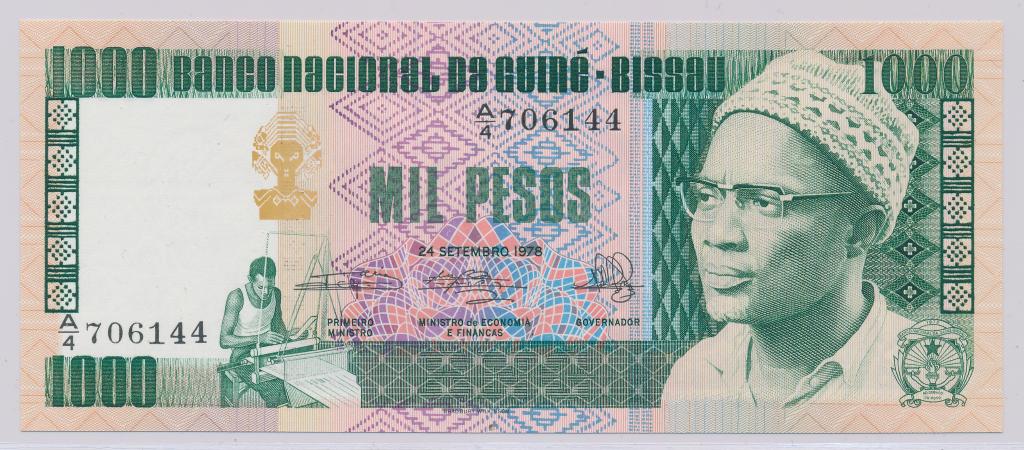 Гвинея-Биссау 1000 песо 1978 UNC