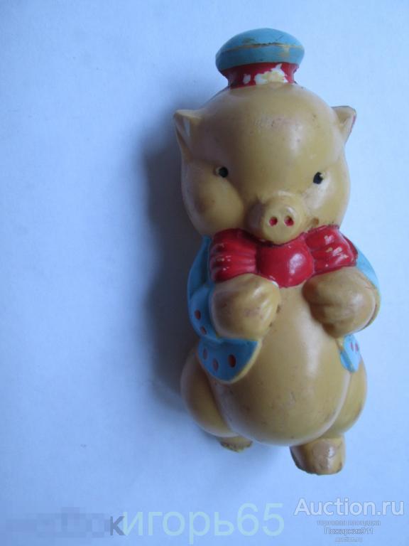 ПОРОСЕНОК Хрюша Свинка Целлулоид или Колкий пластик