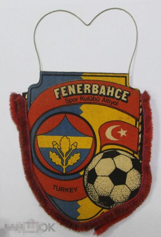 Вымпел. Футбол. FENERBANCE ТУРЦИЯ 1980-90-е годы. Размер 13*11,5 см
